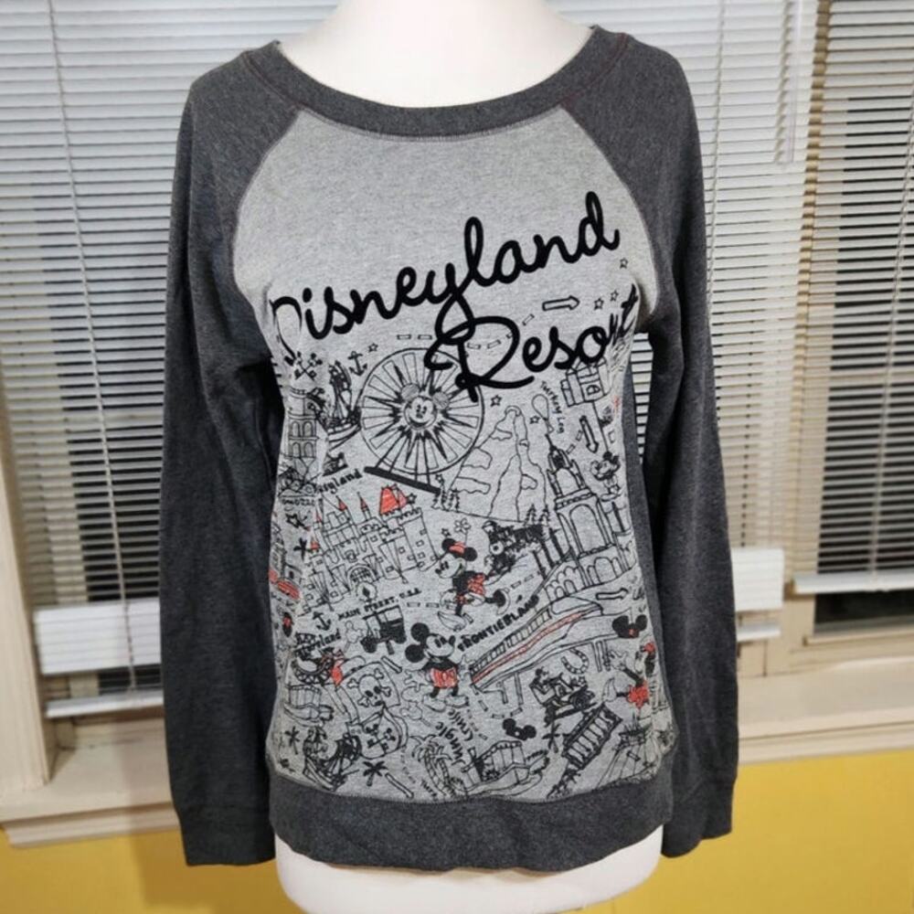 Retro Disney Parks Disneyland Resort Gray Black Red Unisex Sweatshirt Med $55